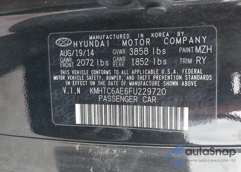 2015 Hyundai Veloster Turbo из США, поврежденный, VIN KMHTC6AE6FU229720